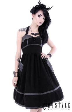 Restyle Bat Dress -Fashion Apparel eng pl Black gothic dress with bat wings 50 style retro skirt BAT DRESS 1607 7 26019.1558597825