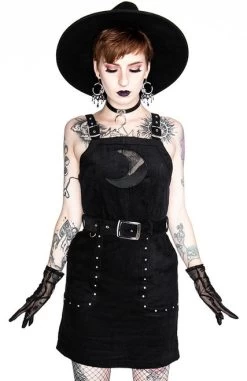 Restyle Corduroy Crescent Moon Dress -Fashion Apparel eng pl Black gothic mesh moon suspender CORDUROY CRESCENT DRESS 2055 2 77490.1695102173
