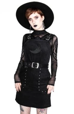 Restyle Corduroy Crescent Moon Dress -Fashion Apparel eng pl Black gothic mesh moon suspender CORDUROY CRESCENT DRESS 2055 7 99965.1652238109