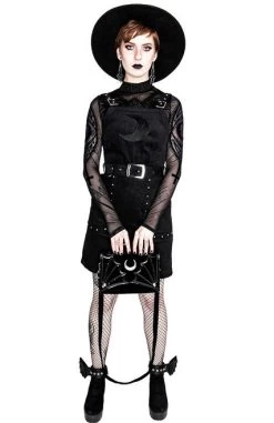 Restyle Corduroy Crescent Moon Dress -Fashion Apparel eng pl Black gothic mesh moon suspender CORDUROY CRESCENT DRESS 2055 8 53717.1580983514