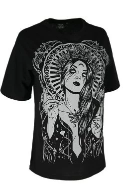 Restyle Oversized T-Shirt: Goddess -Fashion Apparel eng pl Black oversized t shirt with GODDESS OVERSIZED 2072 2 15334.1590254712