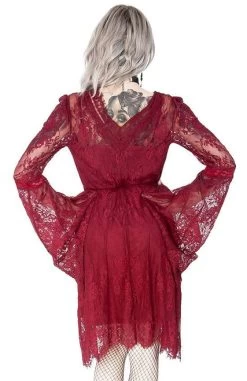 Restyle Gothic Eyelash Lace Dress: Burgundy - Small 27 Restyle Gothic Eyelash Lace Dress: Burgundy - Small -Fashion Apparel eng pl Gothic Eyelash Lace Dress Burgundy 2135 14 46187.1605020765