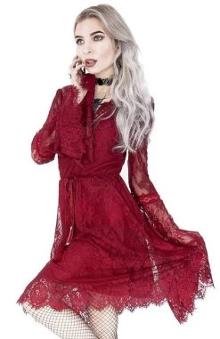 Restyle Gothic Eyelash Lace Dress: Burgundy - Small 20 Restyle Gothic Eyelash Lace Dress: Burgundy - Small -Fashion Apparel eng pl Gothic Eyelash Lace Dress Burgundy 2135 4 52563.1605033467