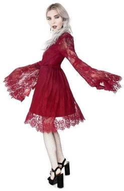 Restyle Gothic Eyelash Lace Dress: Burgundy - Small 18 Restyle Gothic Eyelash Lace Dress: Burgundy - Small -Fashion Apparel eng pl Gothic Eyelash Lace Dress Burgundy 2135 9 64277.1610057262