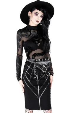 Restyle Bonded To The Moon Pencil Skirt 19 Restyle Bonded To The Moon Pencil Skirt -Fashion Apparel eng pl Gothic black harness pencil skirt BONDED TO THE MOON 2044 6 94370.1579155369