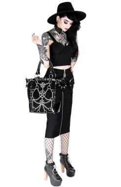 Restyle Utility Midi Skirt -Fashion Apparel eng pl Gothic black woman pencil skirt with pockets UTILITY MIDI SKIRT 2048 16 08176.1578389857