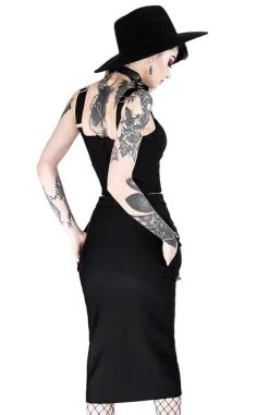 Restyle Utility Midi Skirt -Fashion Apparel eng pl Gothic black woman pencil skirt with pockets UTILITY MIDI SKIRT 2048 17 61035.1578389824