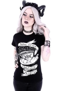 Restyle "Satan, Not Now" T-Shirt -Fashion Apparel eng pl Gothic t shirt with a gothic coffee SATAN NOT NOW 1759 4 18843.1640112206