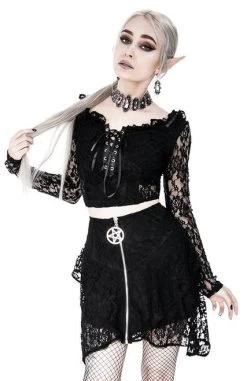 Restyle Layered Lace Gothic Skirt With Pentagram 15 Restyle Layered Lace Gothic Skirt With Pentagram -Fashion Apparel eng pl Layered Lace Gothic Skirt with pentagram 2133 6 51596.1621942422