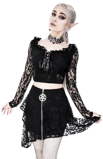 Restyle Layered Lace Gothic Skirt With Pentagram 9 Restyle Layered Lace Gothic Skirt With Pentagram - Image 7