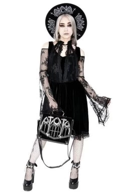 Restyle Crescent Moon Charm Velvet Gothic Dress 26 Restyle Crescent Moon Charm Velvet Gothic Dress -Fashion Apparel eng pl Layered lace gothic dress with a crescent charm 2140 11 99787.1636354523