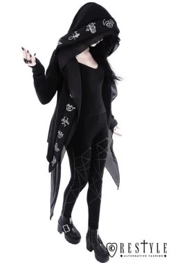 Restyle Demon Hoodie -Fashion Apparel eng pl Long Gothic jacket with oversized hood DEMON HOODIE 1748 1 47893.1646836959