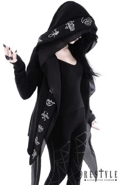 Restyle Demon Hoodie -Fashion Apparel eng pl Long Gothic jacket with oversized hood DEMON HOODIE 1748 2 08500.1646837024