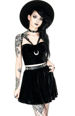 Restyle Moon Child Skirt - Small 21 Restyle Moon Child Skirt - Small -Fashion Apparel eng pl MOON CHILD black velvet mini gothic skirt 1885 4 85921.1563074261