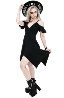 Restyle Moon Keyhole Tunic Dress -Fashion Apparel eng pl Moon Keyhole Tunic Black Jersey Dress 2210 6 12622.1638954020