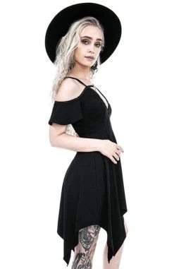 Restyle Moon Keyhole Tunic Dress -Fashion Apparel eng pl Moon Keyhole Tunic Black Jersey Dress 2210 7 67144.1638954020