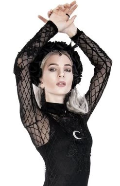 Restyle Moon Mesh Pencil Dress -Fashion Apparel eng pl Pencil Mesh Dress with Moon Lace and Moon Motif 2128 12 56648.1621350700