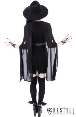 Restyle Cape Dress -Fashion Apparel eng pl Pencil gothic dress leather straps o rings long sleeves CAPE DRESS 1727 14 19507.1566704356