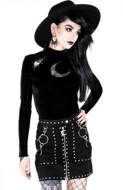 Restyle Studded Suede Skirt -Fashion Apparel eng pl STUDDED SUEDE SKIRT black gothic short skirt 1977 5 36642.1574758546