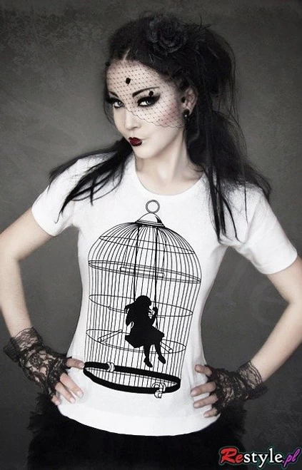 Restyle Girl In A Cage T-Shirt 3 Restyle Girl In A Cage T-Shirt