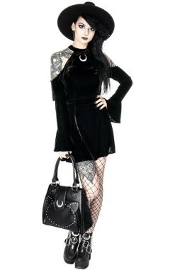 Restyle Velvet Moon Dress -Fashion Apparel eng pl VELVET MOON DRESS Black gothic mini dress with crescent 1895 13 42068.1591373212