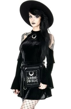 Restyle Velvet Moon Dress -Fashion Apparel eng pl VELVET MOON DRESS Black gothic mini dress with crescent 1895 14 17072.1591373213