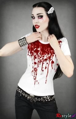 Restyle White Bloody T-Shirt