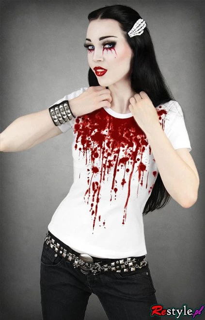 Restyle White Bloody T-Shirt 3 Restyle White Bloody T-Shirt