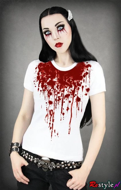 Restyle White Bloody T-Shirt 4 Restyle White Bloody T-Shirt - Image 2