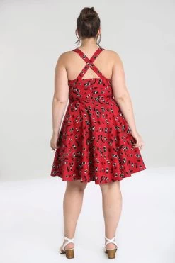 Hell Bunny Alison Mid Dress - XS And Medium -Fashion Apparel hlb40056p alison mid dress red 03 56313.1606740759