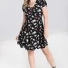 Hell Bunny Star Catcher Mini Dress - XS, 4XL And 5XL -Fashion Apparel hlb40164 star catcher mini dress blk 01 72274.1638036976
