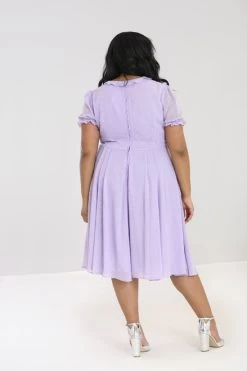 Hell Bunny Frilly Sundae Dress: Lavender - XL, 2XL, 3XL And 6XL -Fashion Apparel hlb40168p frilly sundae dress lav 04 38305.1613476558