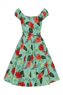 Hell Bunny Moana Mid Dress - Small And Large -Fashion Apparel hlb40180 moana mid dress mint 11 large 83404.1612490790