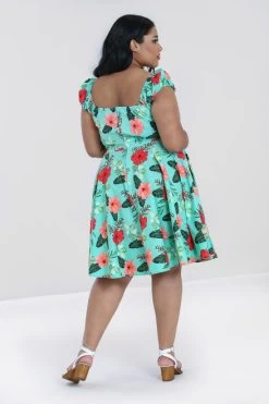 Hell Bunny Moana Mid Dress - Small And Large -Fashion Apparel hlb40180p moana mid dress mint 03 09730.1612490789