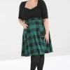Hell Bunny Teen Spirit Mid Skirt: Black / Green - Large To 4XL 1 Hell Bunny Teen Spirit Mid Skirt: Black / Green - Large To 4XL -Fashion Apparel hlb50071p teen spirit mid skirt blk green 02 13290.1718270677