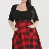 Hell Bunny Teen Spirit Mid Skirt: Black / Red - Small To 3XL 1 Hell Bunny Teen Spirit Mid Skirt: Black / Red - Small To 3XL -Fashion Apparel hlb50071p teen spirit mid skirt blk red 01 45152.1644201480