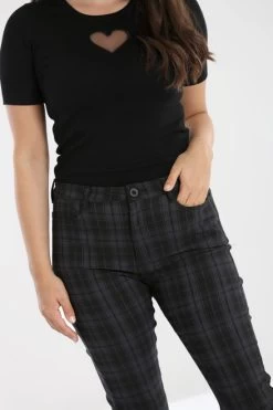 Hell Bunny Storm Stretch Pants - Small And 4XL 25 Hell Bunny Storm Stretch Pants - Small And 4XL -Fashion Apparel hlb50093 storm skinny trousers grey 02 31958.1620919974