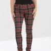 Hell Bunny Clash Stretch Pants - 2XL To 4XL 1 Hell Bunny Clash Stretch Pants - 2XL To 4XL -Fashion Apparel hlb50094 clash skinny trousers blk red 01 15118.1616516352