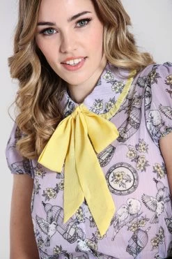 Hell Bunny Willow Sparrow Blouse: Lavender - Medium To 6XL 22 Hell Bunny Willow Sparrow Blouse: Lavender - Medium To 6XL -Fashion Apparel hlb60077 willow sparrow blouse lav 02 35827.1647407950