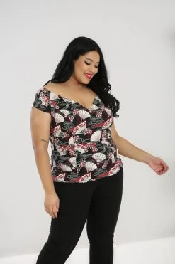 Hell Bunny Lanah Top - Small And 2XL 17 Hell Bunny Lanah Top - Small And 2XL -Fashion Apparel hlb60088p lanah top blk 02 37550.1632740057
