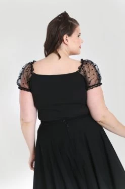 Hell Bunny Amandine Top - XS, Small, XL And 2XL -Fashion Apparel hlb60108p amandine top black 04 2 1 96228.1633586848