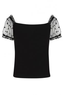 Hell Bunny Amandine Top - XS, Small, XL And 2XL -Fashion Apparel hlb60108z amandine top blk 12 14 89605.1633586818