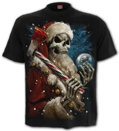 Spiral Candy Cane Santa T-Shirt