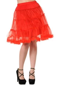 Banned Petticoat Skirt Red 23"
