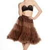 Hell Bunny Long Petticoat: Chocolate - XS/M -Fashion Apparel petticoat chocolate 2 32558.1636977254