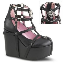 Demonia Poison Caged Pentagram Wedge Shoes - US7 And US8 In Stock -Fashion Apparel poison 25 1 bvl 95622.1643041626