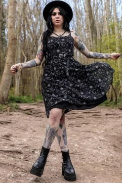 Coven United Moonprint Crossover Straps Dress - XS To 4XL 19 Coven United Moonprint Crossover Straps Dress - XS To 4XL -Fashion Apparel skater3 1024x10242x 57918.1700224007